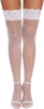 Women Sexy Thigh High Stocking Sparkly Rhinestone Fishnets Lace Top Silicone Socks
