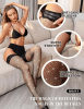 Women Sexy Thigh High Stocking Sparkly Rhinestone Fishnets Lace Top Silicone Socks